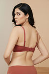 Zivame Padded Regular Wired 3/4th Coverage Strapless Bra - Burnt Brick — thumbnail 2